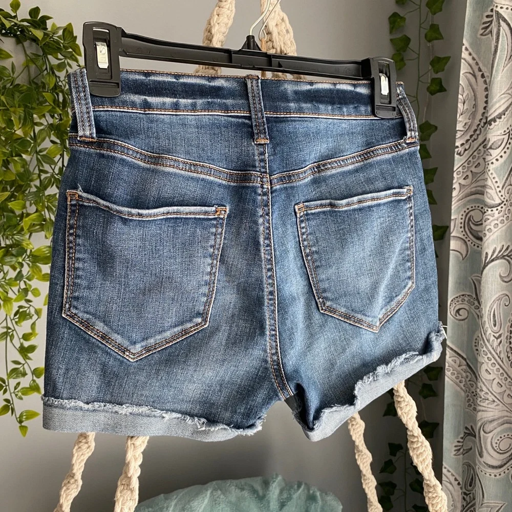 Mudd Ripped Blue Jean Shorts - Picture 2 of 3